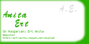 anita ert business card